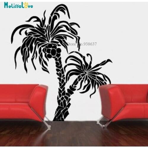 Palm Tree Hawaiian style Sticker Beach Seaside decoration Home Living Room Decal Removable Vinyl Wall Stickers BB598
