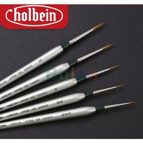 Holbein Professional Short Rod Round Head Oil Paint Brush,Collinsky Sable Hair,Lightweight Pen for Easy Storage,Paint Brushes