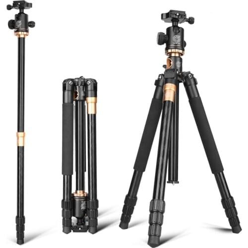 Q999H Horizontal Tripod Professional Camera Flat Tripod 61" Portable Compact Flexible Tripod for Canon Nikon Sony DSLR Cameras