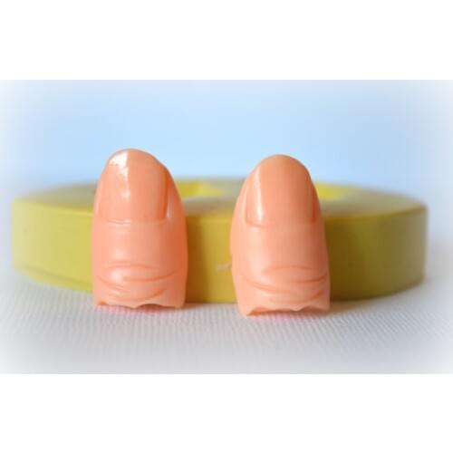 QT0004F Fingertips Halloween Silicone Rubber Flexible Food Safe Mold Mould Resin Clay Fondant Candy Chocolate Soap Moulds PRZY