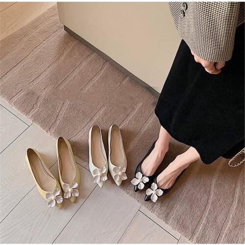 Size 34-39 Luxury Brand Designer Flats Spring Womens Shoes Genuine Leather Shoes Hot Sell Ladies Wedding Flats Popular Shoes