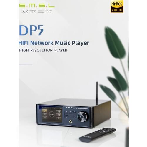 SMSL DP5 ES9038PRO MQA Bluetooth Network Music Player Digital Turntable Decoder Headphone Amplifier AirPlay DINA WiFi DSD256