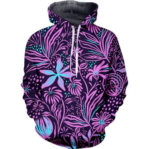 UJIW 3D All Over Printed Purple pattern Tops Flag Streetwear Hoodie Long Sleeve Pullover Custom Hoodie Drop Shipping