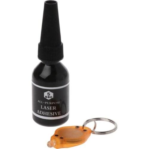 5 Second Fix UV Light Glue 15ml with UV Lamp Strong Bonding For Ceramic Glass