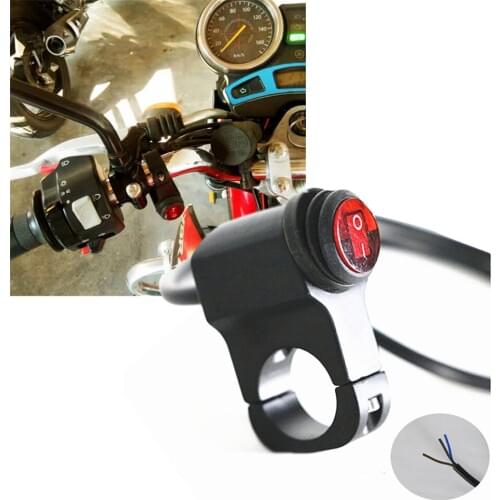 12V 10A Universal Motorcycle Handbar Grip Fog Light Lamp Switch On/Off Aluminum Alloy