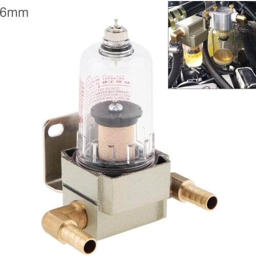 6mm Universal Auto Car Engine Oil Separator Catch Reservoir Tank Can Baffled For Honda Civic Acura Cars Vehicles SUV Truck