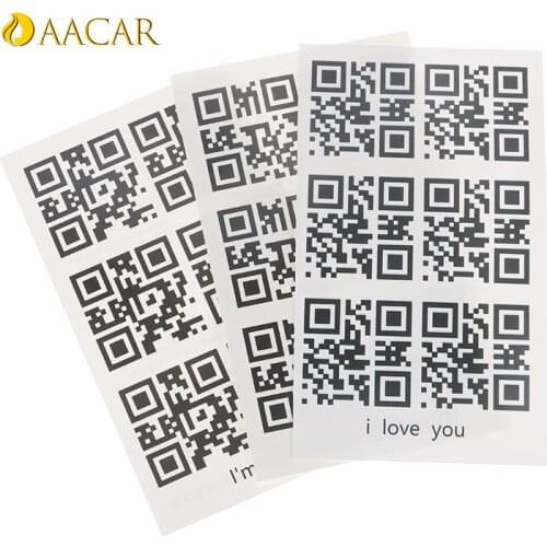 Temporary Tattoo Sticker for Men Women Creative Love QR Code Fake Tattoo for Lovers Adults Wrist Body Art Waterproof