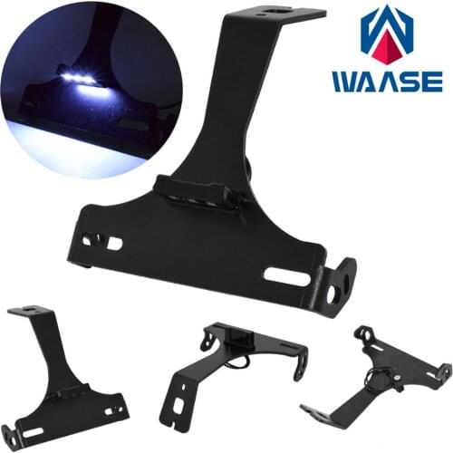 Waase Motorcycle License Number Plate Frame Holder with LED Light Tail Tidy Fender Eliminator For DUCATI 848 EVO 1098 1198 R S