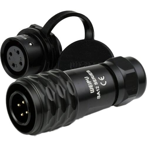 WEIPU SA1210/P+SA1212/S Push-Pull Quick Lock M12 2Pin 3Pin 4Pin 5Pin Waterproof Electronic Connector 6 7 9 Pin Signal Adapter