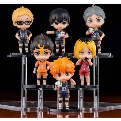 Japan Anime 6pcs/set Haikyuu!! Hinata Shoyo kageyama tobio Libero Mini PVC Action Figure Figurine Toy Model Statue NEW NO BOX