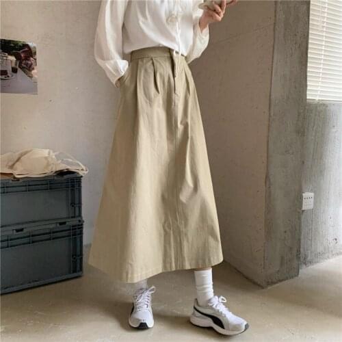 ZCSMLL Summer Autumn Fashion A-line Half-length Skirt Womens High-waist Mid-length Design Niche 2021 Korean Hip Skirt