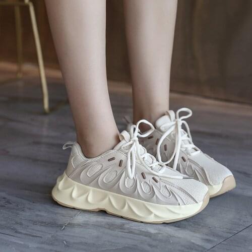 Women Platform Shoes Summer Breathable Fashion Korean Version Outdoor Lace Up Non-slip Sell Well Sneakers Leisure Women Shoes