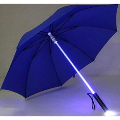 Light Up Umbrella Laser sword Light up Golf Umbrellas Changing On the Shaft/Built in Torch Flash Umbrella