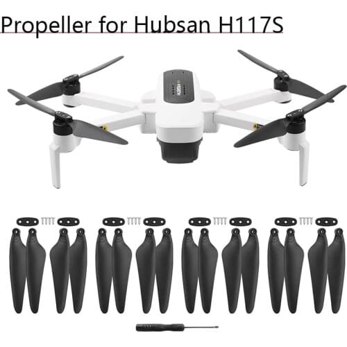 1/2/4Pairs Quick Release Foldable Propeller Base Screw Wrench Props Blades for Hubsan Zino H117S Aircraft RC Drone Accessories