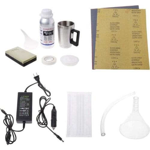 1Set Car Headlight Glass Refurbishment Tool Kit 800g Repair Agent with Sandpapers Cup Lids Hydrophobic Coating Scratch Repair