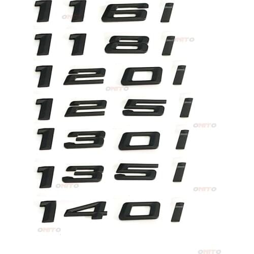 3D Metal Letters Stickers Rear Trunk Logo Emblems Car Words Sticker for 1 Series E81 E82 E87 F20 F21 118i 120i 125i 130i 116