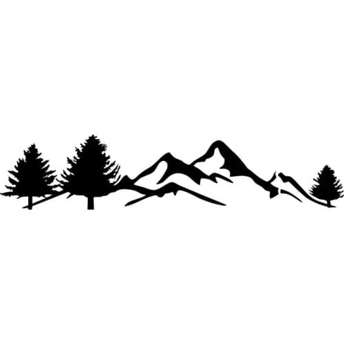 40417# Die-Cut Vinyl Decal Forest and mountains Car Sticker Waterproof Auto Decors on Car Body Bumper Rear Window