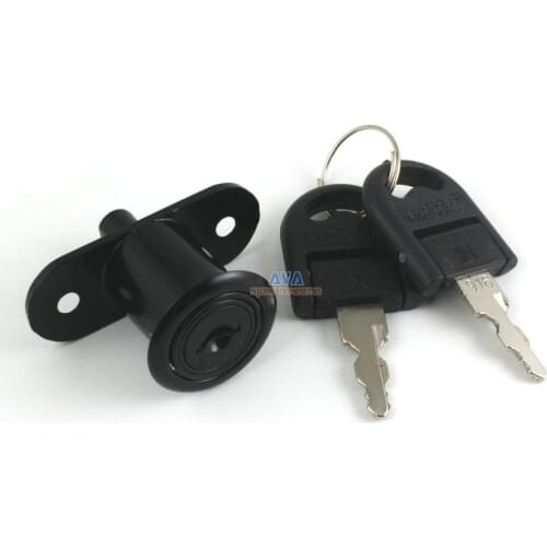 5 Black Cabinet Showcase Desk Drawer Tool Box Cylinder Cam Lock with Keys