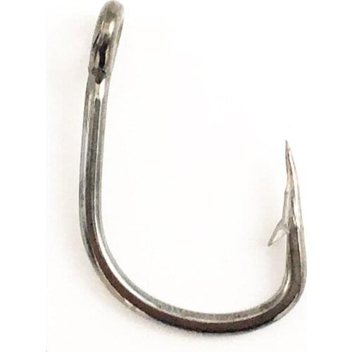 5PCS Black Nickel Sea Carp Single Circle Hook Set Fly Fishing Accessories Tackle Carbon Steel Fishhook fishing hooks