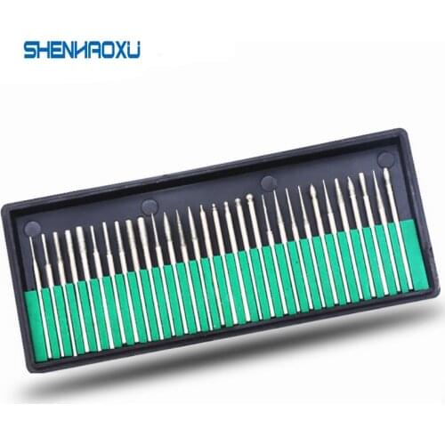 Dremel Power Tools Accessories 30Pcs 2.35mm/3mm Drill Bits Diamond Burs Grinding Wheel Abrasive Shank Wood Stone Engraving