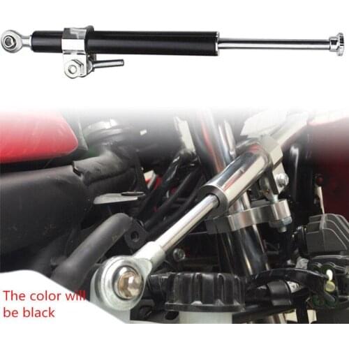Motorcycle 33cm Aluminum Steering Damper Stabilizer Rod 30mm Fork Clamp Latest