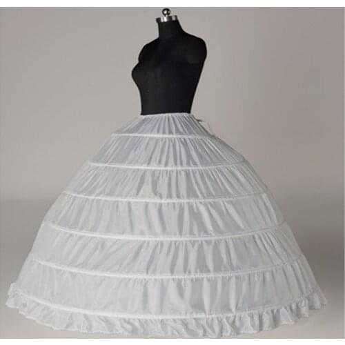 Ball Gown Jupon Mariage With 6 Hoops Bridal Petticoat For Wedding Dress Cheap Wedding Accessories Crinoline Slip Underskirt