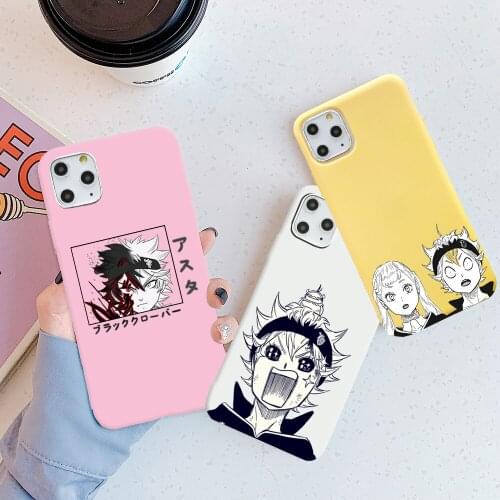 Japanese anime evil cute Black Clover Phone case cover for iPhone SE 6s 7 8Plus X XR XS 11 12 mini Pro max Cover Shell Coque