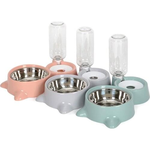 Pet Feeding And Drinking 2 In 1 Cat Dog Automatic Water Refill Drinking Bowl Dogs Feeder Dish Cat Feeding Watering Supplies