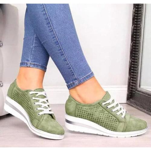 Women flat shoes 2021 new pu leather breathable hollow out sneakers women shoes comfortable casual shoes woman tenis feminino