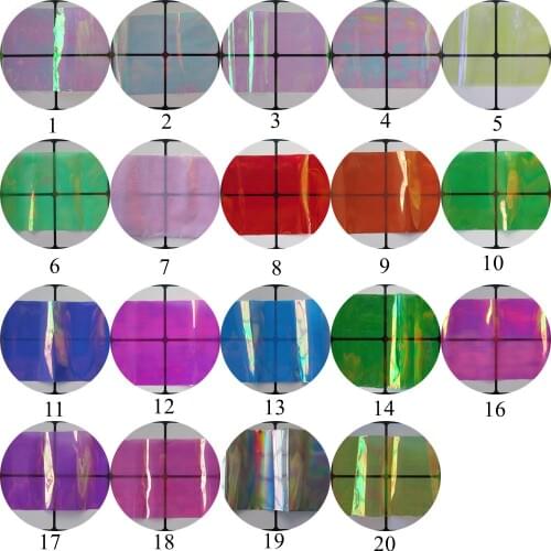 4cm*1M Candy Sheets Different Effects on White and Black Base Glasses-Effect Foil