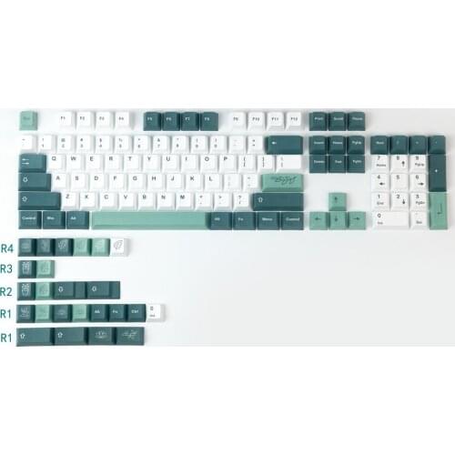 Botanical Garden Green White Cherry Profile PBT Keycaps For Cherry Mx Gateron Kailh Box TTC Switch Mechanical Gaming Keyboard