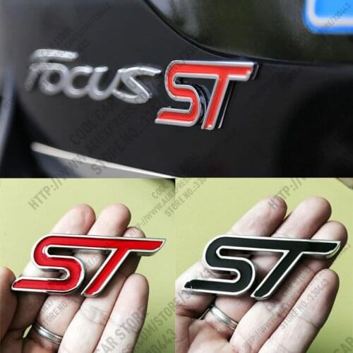 3D Metal ST Sport turbo Tail Car stickers Decal Car Styling for Ford Focus Fiesta Sport Technologies car accessories