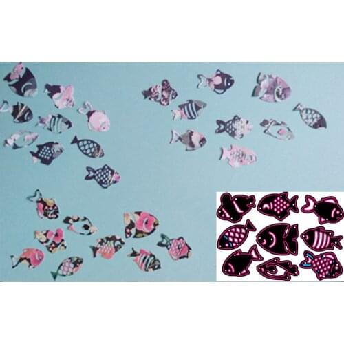 New 9 Marine life fish die stamping die metal cutting die scrapbook photo album decorative paper card DIY embossing handicrafts