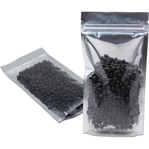 Wholesale 20x30cm Aluminum Foil Clear Stand Up Zip Lock Pouch Resealable Food Storage Packing Zipper Bag Doypack Grocery Pouches