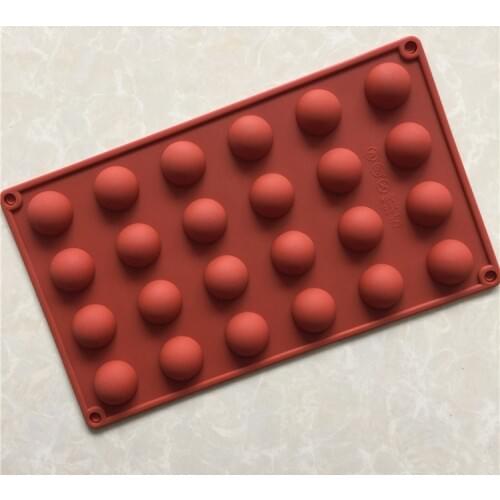 Spot Wholesale 24 Small Semi-circle Silica Gel Chocolate Mold Ice Lattice Mold XG154