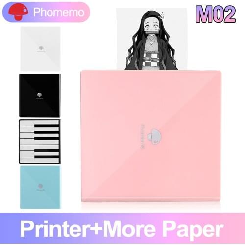 Phomemo M02 Thermal Printer 53mm 203dpi Mini Portable Paper Photo Pocket Wireless Bluetooth For Android & IOS Phone Printer