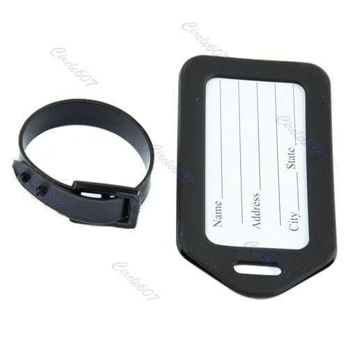 THINKTHENDO Hot 20pcs/lot Colorful Plastic Travel Luggage Suitcase Baggage Travelbag Address Label Tags