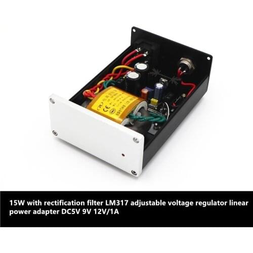 15W with rectification filter LM317 adjustable voltage regulator linear power adapter DC5V 9V 12V/1A