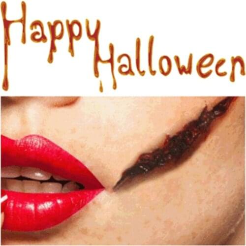 10pcs/lot Temporary Tattoo Sticker New Design Halloween Scar Body Art Waist/ Arm Tattoo for Men and Female