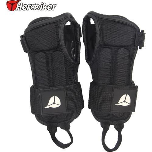HEROBIKER New Lycra Sports Hand Protector EVA Protective Padder Motorcycle Skiing Armguard Wrist Support Palm Padded Hand Guards
