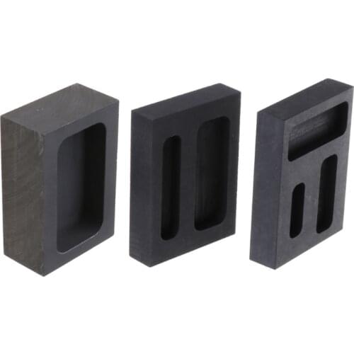 Gold Crucible Graphite Ingot Melting Metal Bar Mold Casting Refining Scrap Tool Drop Ship