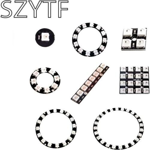 1/3/4/7/8/12/16/24 WS2812 5050 RGB LED built-bit full color lights circular drive