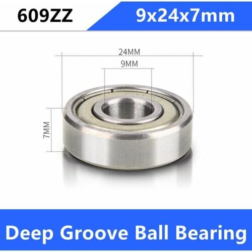 1000pcs/lot 609ZZ 9x24x7 miniature deep groove ball bearing 609-2Z 609 9*24*7 mm