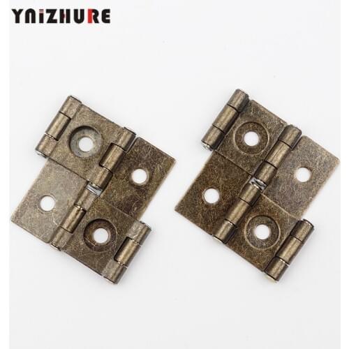2pcs Mini Vintage Antique Carbinet Drawer Hinge Wooden Furniture Jewelry Gift Box Brass Hinge Furniture Hinge