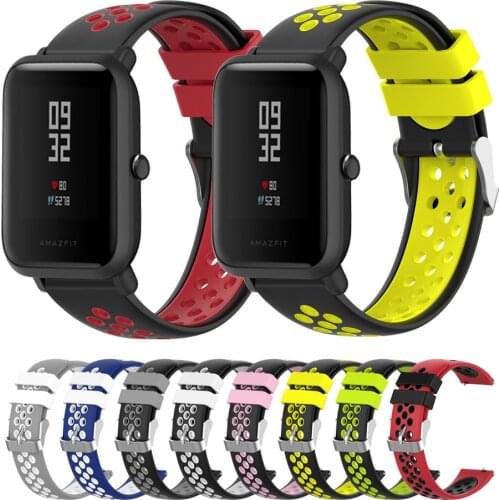 20mm Silicone Sport Replacement Breathable Band For Huami Amazfit bip strap for Amazfit GTS GTR 42mm Bip S watchbands Correa