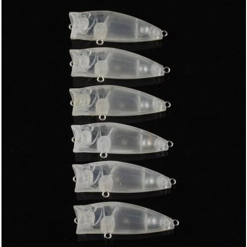 4.5cm/5.6g 50pcs Blank Unpainted Bait DIY Minnow Crankbait wobbler Unpainted Lure Freshwater Fishing Blank Hard Lures Isca Pesca