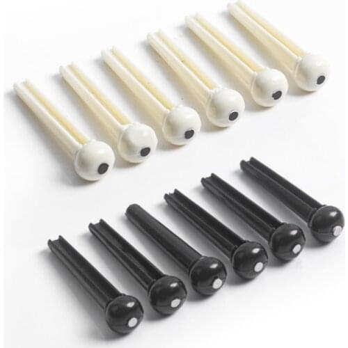 6pcs Guitar Bridge Pins Classical Style Acoustic 6-String Guitar Bridge Pins Musical Stringed Instruments Guitar Accessories