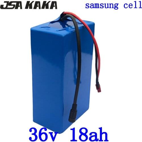 36V electric bike battery 36V 18AH battery pack 36V lithium battery use samsung cell with 2A charger for 36V 500W 1000W motor