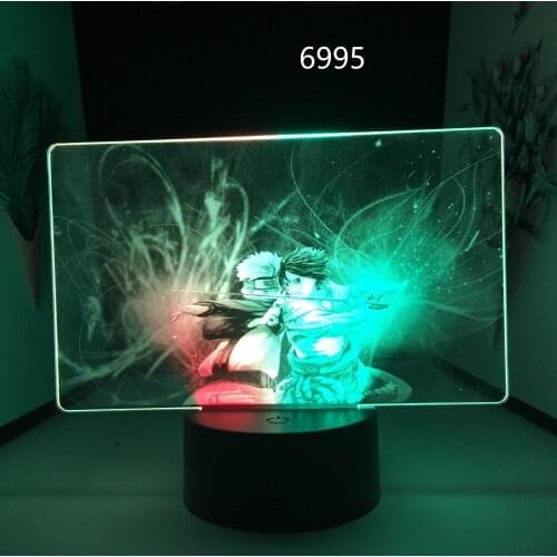 Anime Figure Duel Colorful Two Tone Lamp for Kid Birthday Gift Child Bedroom Decor Manga Acrylic Two Tone LED Table Light