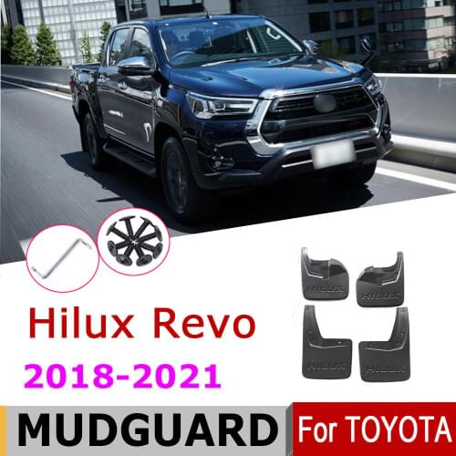 Mud Flaps For Toyota Hilux Revo 2021-2018 Mudguards Fender Mud Flap Splash Guard Fender Front Rear 4 Pcs Car Accessories 2019